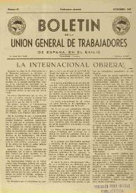 U.G.T. : Boletín de la Unión General de Trabajadores de España en Francia. Núm. 61, noviembre de 1949