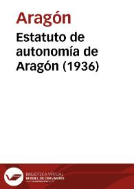  Estatuto de autonomía de Aragón (1936)