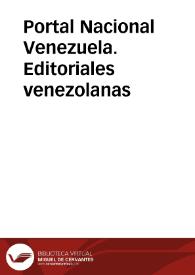 Portal Nacional Venezuela. Editoriales venezolanas