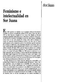Feminismo e intelectualidad en Sor Juana