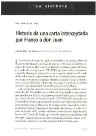 Historia de una carta interceptada por Franco a D. Juan