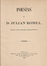 Poesías de D. Julián Romea