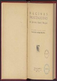 Páginas desconocidas de Gustavo Adolfo Bécquer. Volumen I