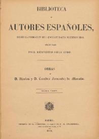 Obras de D. Nicolás y D. Leandro Fernández de Moratín