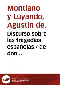 Discurso sobre las tragedias españolas