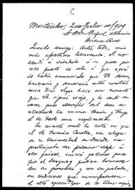 Carta de J. Enrique Rodó a Rafael Altamira. Montevideo, 2 de julio de 1909