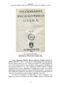 Unión Tipográfica Editorial Hispano-Americana (UTEHA) (Ciudad de México, 1937-1977) [Semblanza]