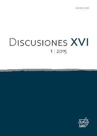Discusiones. Núm. 16.1, 2015