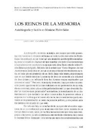 Los reinos de la memoria. Autobiografía y ficción de Mariano Picón-Salas