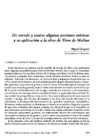 De enredo y teatro: algunas nociones teóricas y su aplicación a la obra de Tirso de Molina