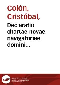Declaratio chartae novae navigatoriae domini almirantis  (Ms. 2327)