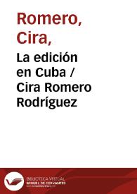 La edición en Cuba
