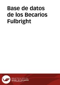 Base de datos de los Becarios Fulbright