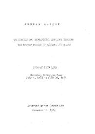 Annual report of the Fulbright Commission. Program year 1963