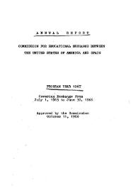 Annual report of the Fulbright Commission. Program year 1965