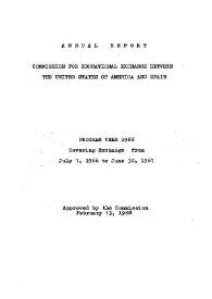 Annual report of the Fulbright Commission. Program year 1966