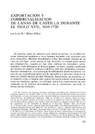 Exportación y comercialización de lanas de Castilla durante el siglo XVII (1670-1720)