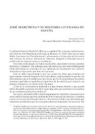 José Marchena y su historia literaria de España