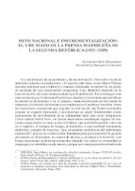 Mito nacional e instrumentalización: el 2 de mayo en la prensa madrileña de la Segunda República (1931-1936)