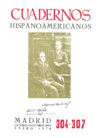 Cuadernos Hispanoamericanos. Núm. 304-307, octubre-diciembre 1975-enero 1976 (tomo I)