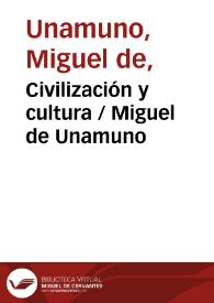 Civilización y cultura
