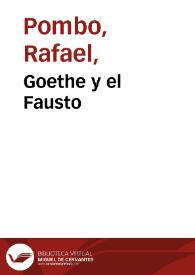 Goethe y el Fausto