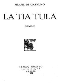 La tía Tula : novela