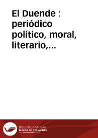 El Duende : periódico político, moral, literario, mercantil, artístico y noticioso