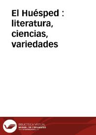 El Huésped : literatura, ciencias, variedades
