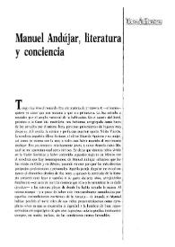 Manuel Andújar, literatura y conciencia