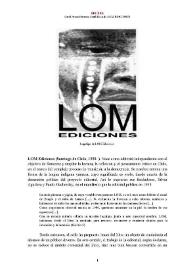 LOM Ediciones (Santiago de Chile, 1990-) [Semblanza]