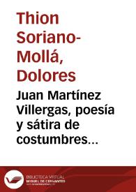 Juan Martínez Villergas, poesía y sátira de costumbres