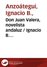 Don Juan Valera, novelista andaluz