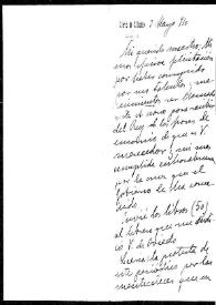 Carta de Emilio Costa a Rafael Altamira. Alicante, 3 de mayo de 1910