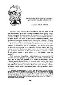 Homenaje de Hispanoamérica a don Miguel de Unamuno