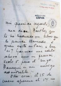  Carta de Enrique Gómez Carrillo a Manuel Ugarte. 1906-1907?
