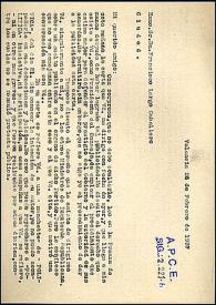 Carta de Carlos Esplá a Francisco Largo Caballero. Valencia, 24 de febrero de 1937