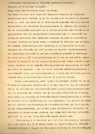Carta de Salvador Quemades a Francisco Largo Caballero. Valencia, 26 de febrero de 1937
