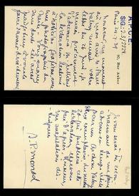Carta de A. P. Monad a Carlos Esplá. París, 24 de julio de 1939