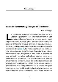 Memoria, memoria histórica e historiografía. Precisión conceptual y uso por el historiador
