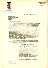 Carta de la Agrupación de Combatientes y Exiliados de la República Española a Carlos Esplá. New York, 31 de diciembre de 1941