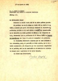 Carta de Carlos Esplá a Justo Caballero. México, 1 de agosto de 1947