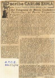 Del telegrama de Benes, ciudadano particular, al Pacto Tripartito