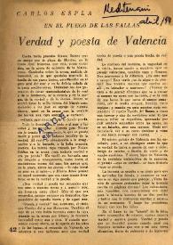 En el fuego de las Fallas. Verdad y poesía de Valencia