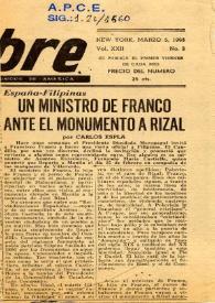 España -- Filipinas. Un ministro de Franco ante el monumento a Rizal