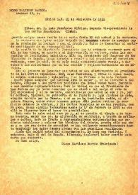 Carta de Diego Martínez Barrio a Luis Fernández Clérigo. México D.F., 22 de diciembre de 1941