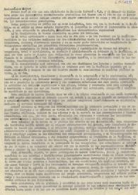 Carta de Fernando Valera al Presidente del Consejo de Ministros de Francia
