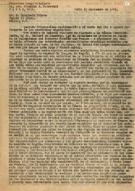 Carta de Francisco Largo Caballero a Indalecio Prieto. París, 13 de diciembre d 1945