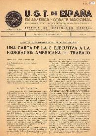 Una carta de la C. Ejecutiva a la Federación Americana del Trabajo. México D. F., 16 de marzo 1946