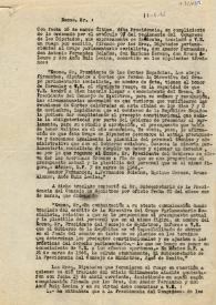 Carta del PSOE al Presidente del Gobierno. México D. F., 17 de abril 1946